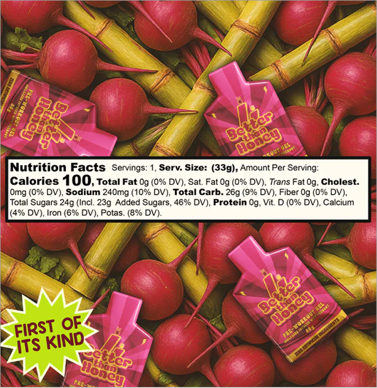 Energy Gel Molasses Infused Beet Root Two (Twelve Pack)