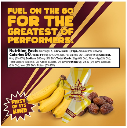 Date Syrup Energy Gel infused with banana powder (Twelve Pack)