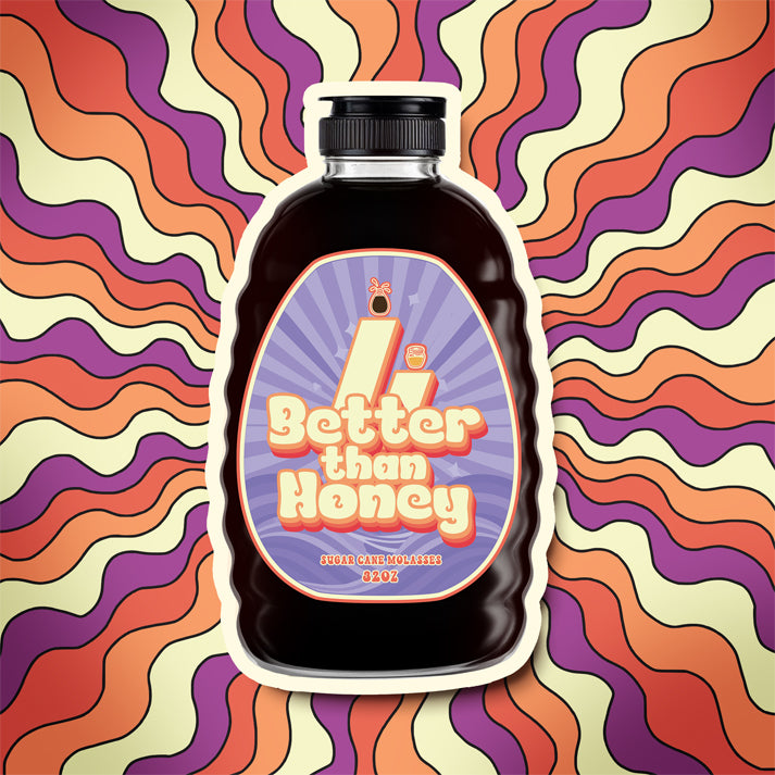 Bottle of sugar cane molasses 